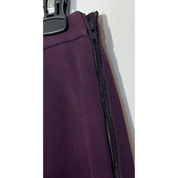 Theory Rayla Deep Plum Purple Stretch Cotton Skinny Ankle Pants Sz 6-Made in USA - Picture 7 of 11